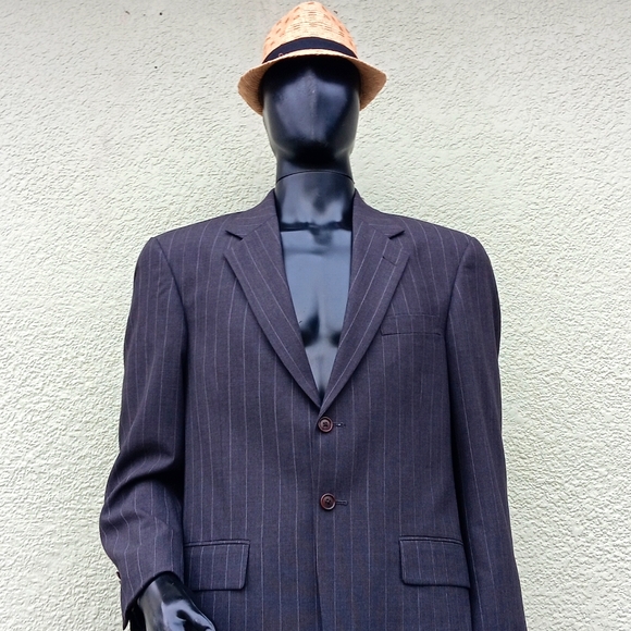 NAUTICA MEN´S 100% WORSTED WOOL PIN STRIPED LUXURY...